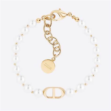 bracelet dior perle blanche|christian dior bracelets.